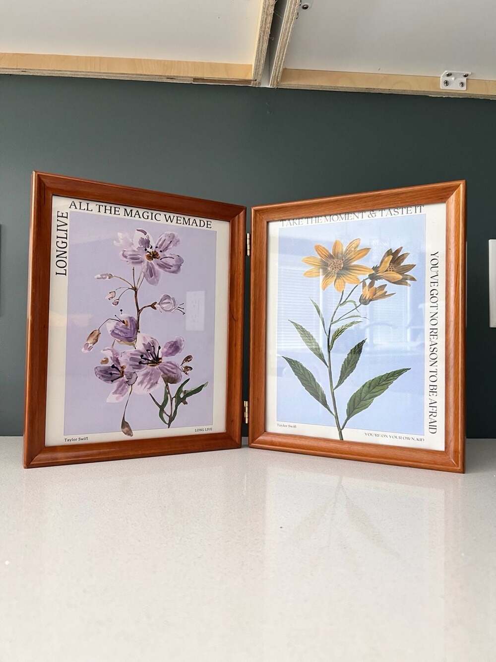 Taylor Swift Long Live YOYOK Floral Wood Double Picture Frame Art